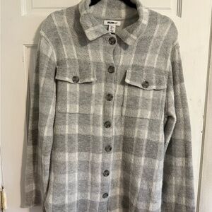 William Rast Gray Plaid Sweater
